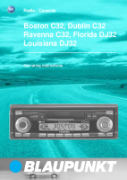 Blaupunkt Boston-C-32 - Owners Manual